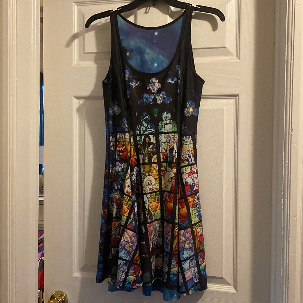 St. Vitus vs Galaxy Teal Inside Out Blackmilk Clothing Dress